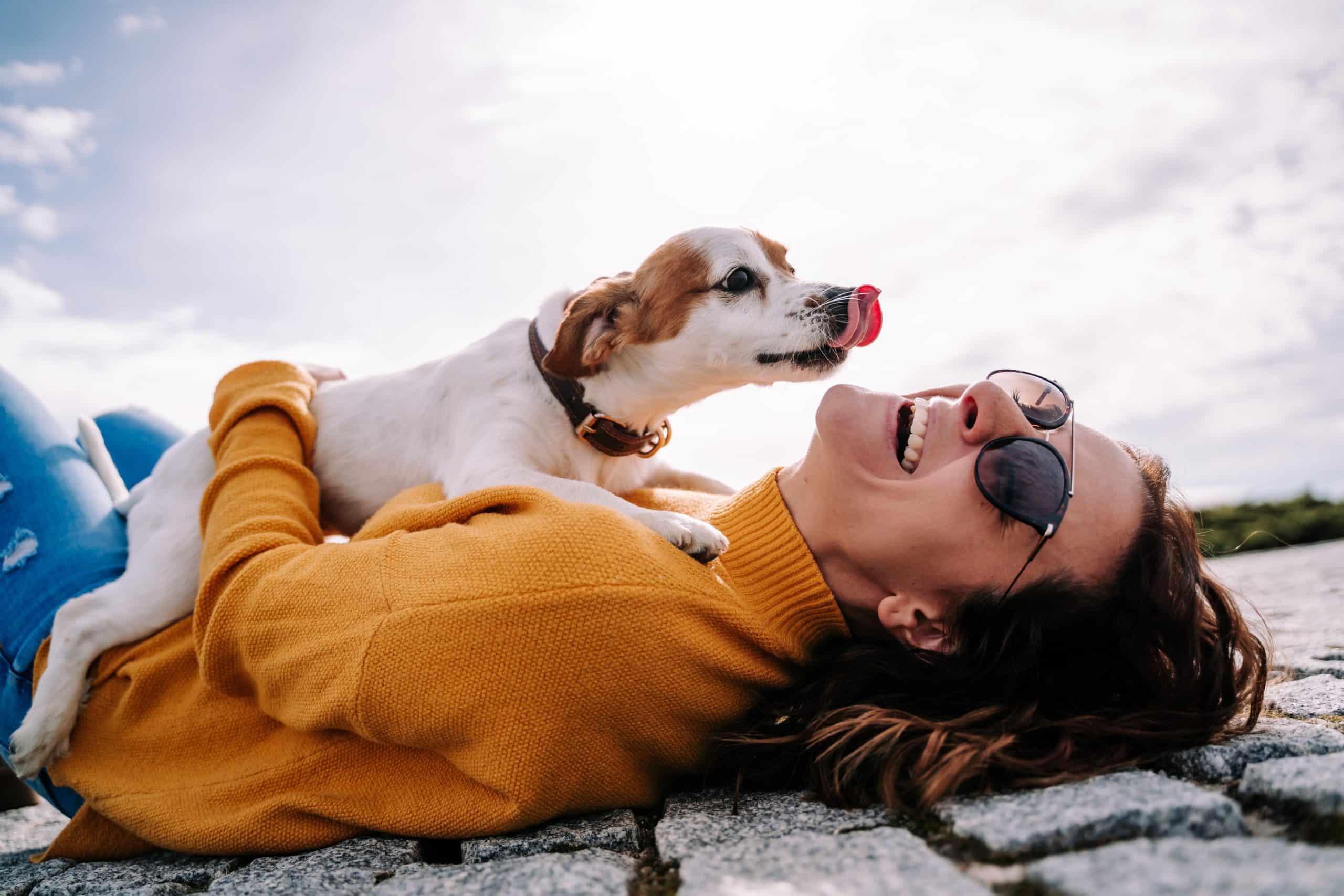 Woman experiencing the benefits of our pet friendly rehab centers