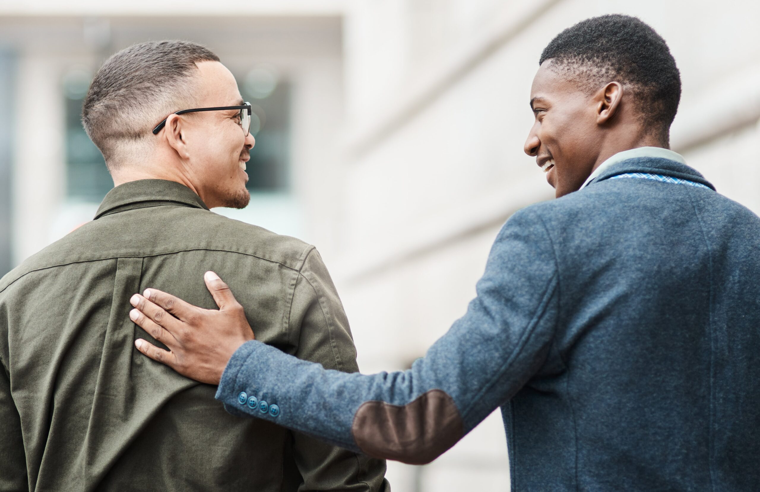 Man giving these encouraging words for someone in drug rehab